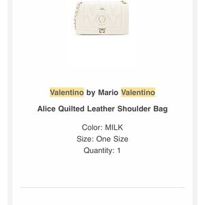 Valentino Quilted Leather Shoulder Bag - Cream